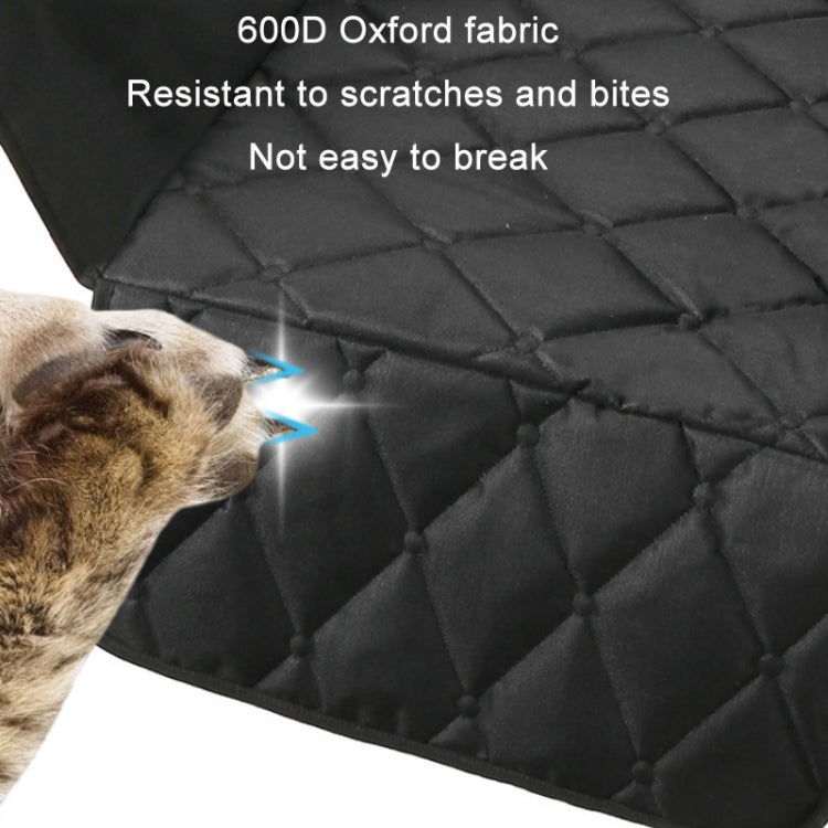 Car Rear Seat Waterproof Bite Resistant Pet Cushion, Color: CZD-A-02 Black(137x147cm)