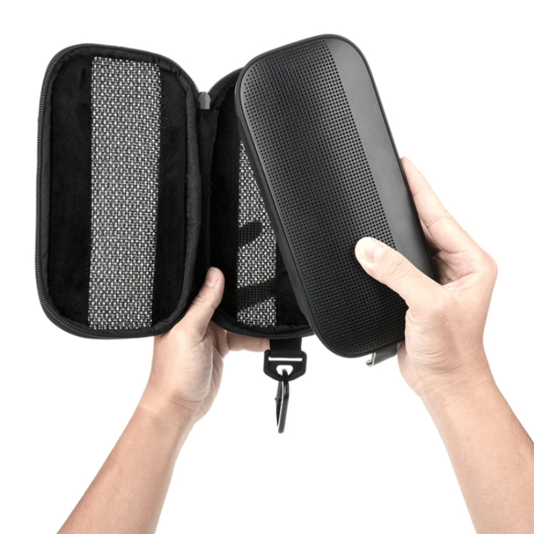 Bluetooth Speaker Mesh EVA Storage Bag for Bose SoundLink Flex(Black)