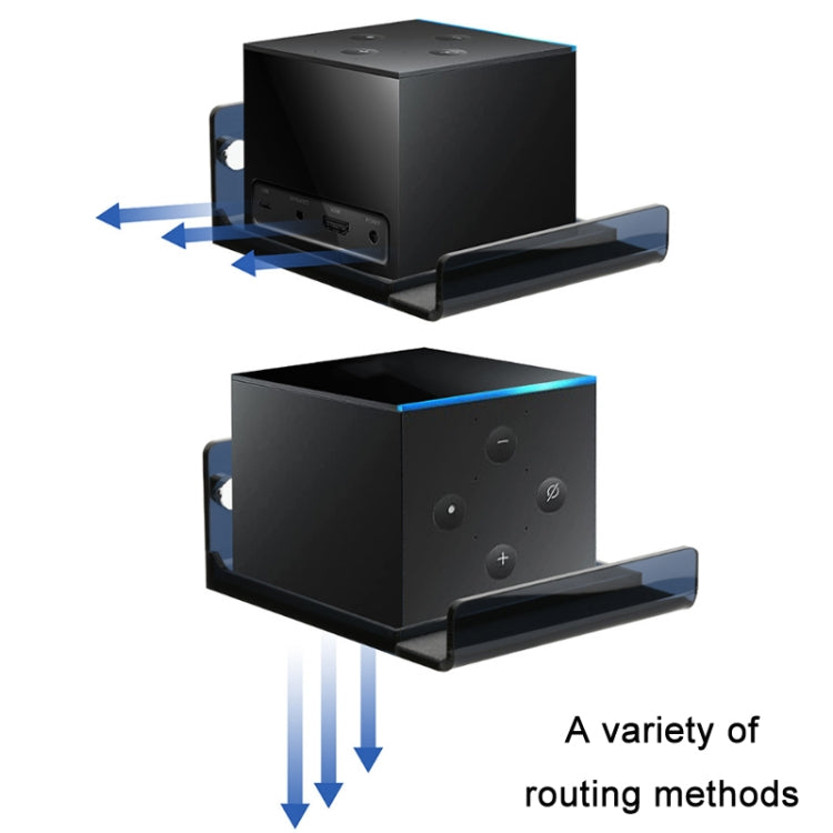 Set Top Box Wall Storage Mount For Amazon Fire TV(Half-transparent Tea Black)