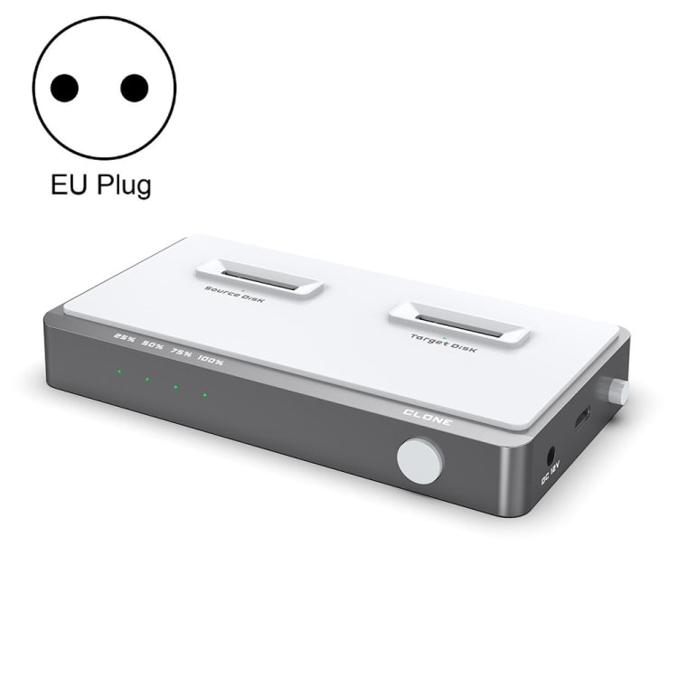 Usb 3.2 Gen2 Dual M.2 Solid State Drive Box Nvme Docking Station , EU Plug