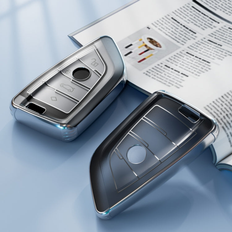 Transparent TPU Car Key Case For BMW Blade Style