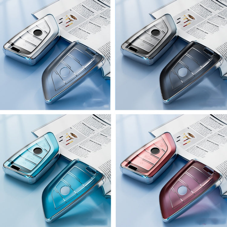 Transparent TPU Car Key Case For BMW Blade Style