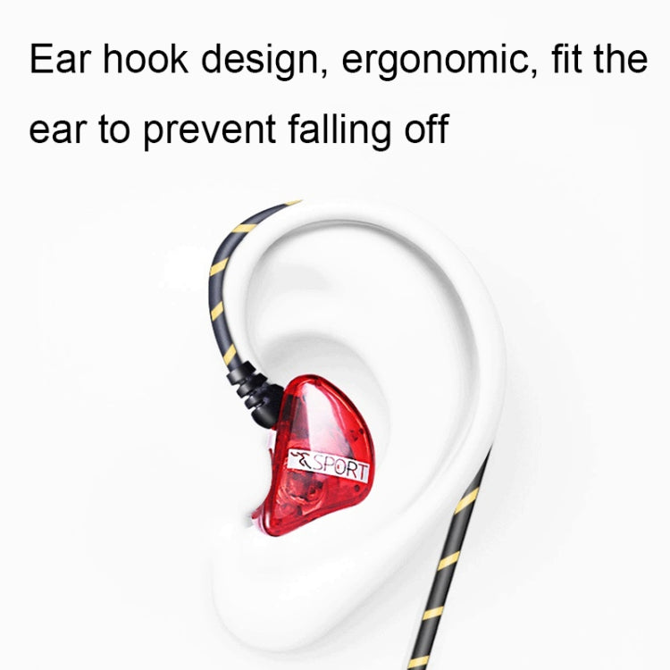 Subwoofer Mobile Computer In-ear Headphones, Spec: 3.5 Interface (Red)