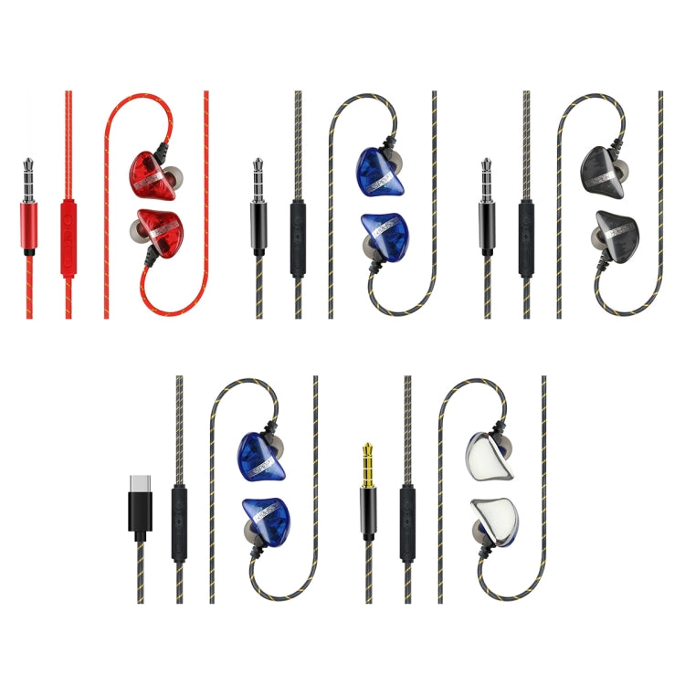 Subwoofer Mobile Computer In-ear Headphones, Spec: 3.5 Interface (Blue)