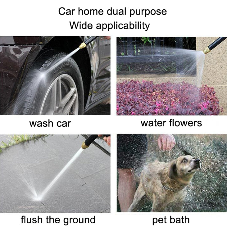 High Pressure Car Wash Hose Telescopic Watering Sprinkler, Style: H2+3 Connector+25m Tube+Foam Pot