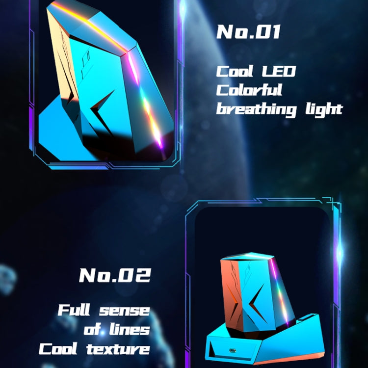 A18 15W Vertical Wireless Charging With RGB Colorful LED Lights(Black)