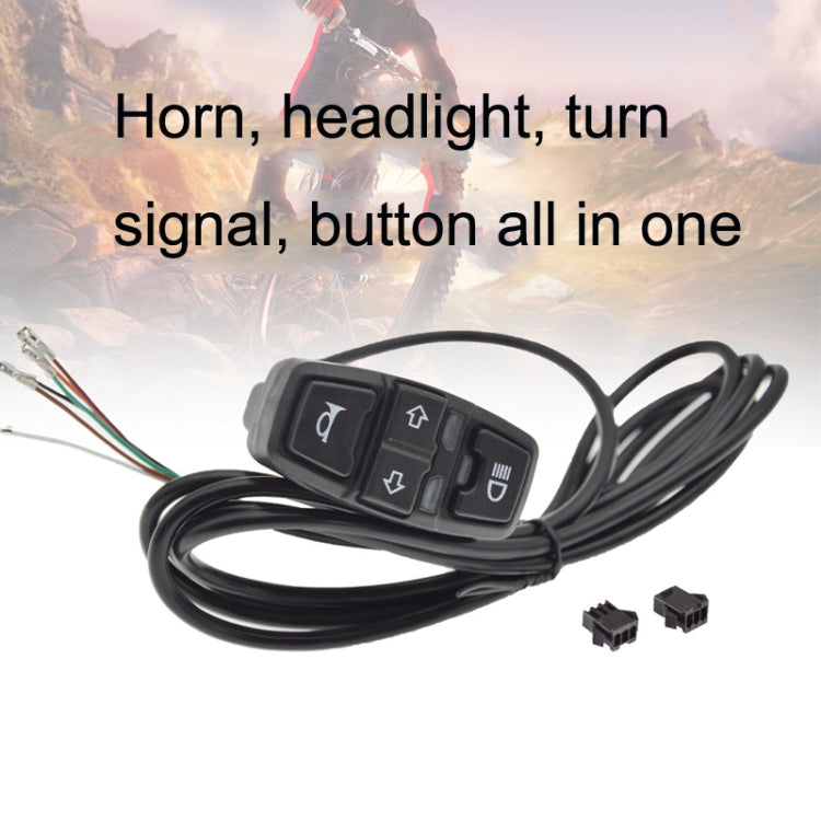3 In 1 Switch Mountain Car Skateboard Horn Headlights Turn Switch