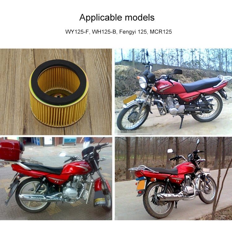 2 PCS Motorcycle Air Filter For WY125-F, WH125-B, MCR125
