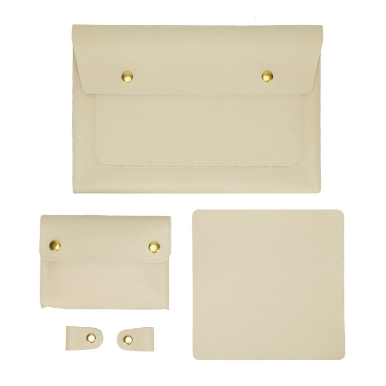 S178 3 In 1 Leather Waterproof Laptop Liner Bag, Size: 14 inches