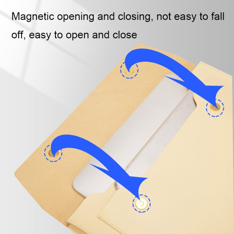 S178 3 In 1 Leather Waterproof Laptop Liner Bag, Size: 15 inches