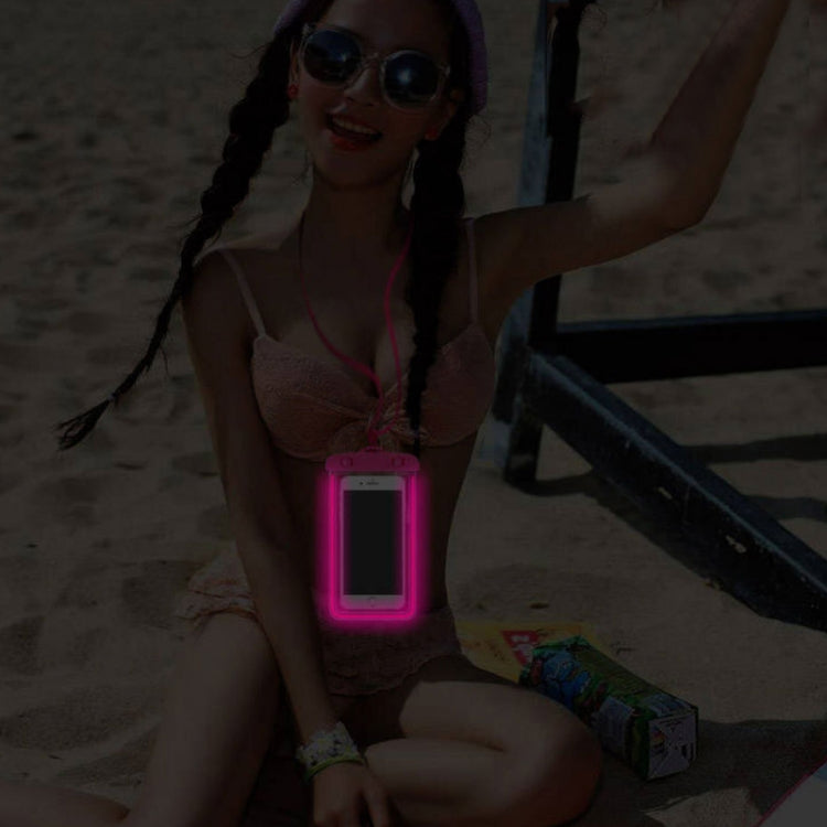 4 PCS Sealed Luminous PVC Waterproof Cover Swimming Mobile Phone Waterproof Bag