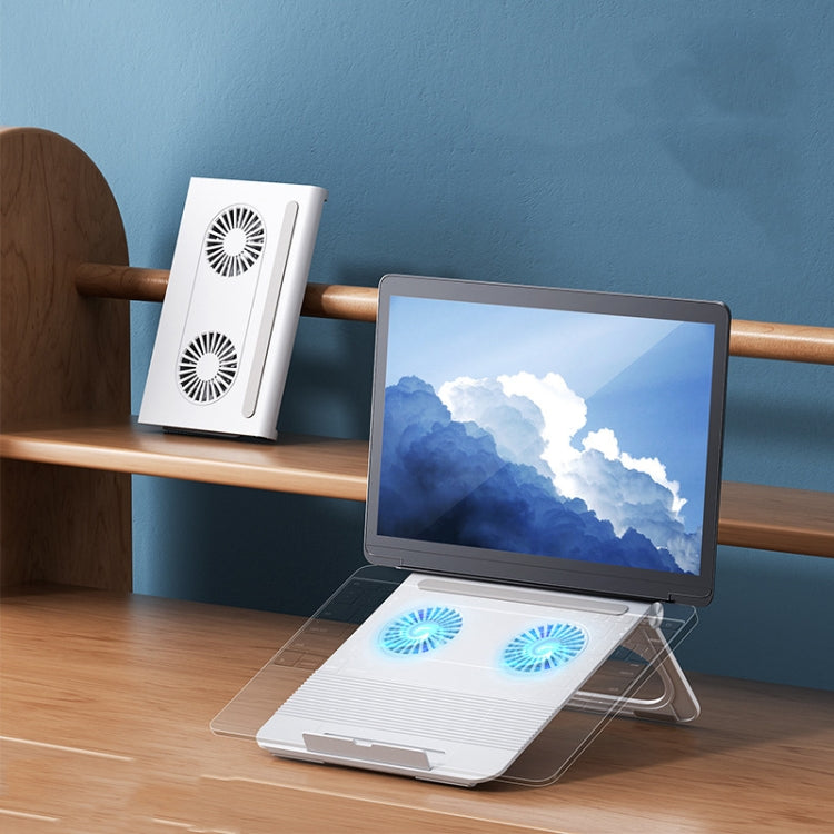 D33 2 Fan Laptop Cooling Bracket Folding Portable Liftable Tablet Bracket
