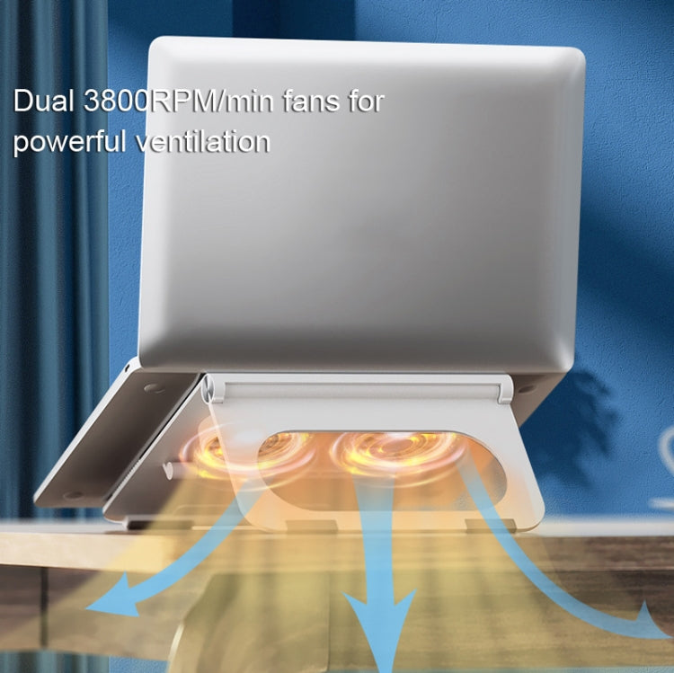 D33 2 Fan Laptop Cooling Bracket Folding Portable Liftable Tablet Bracket
