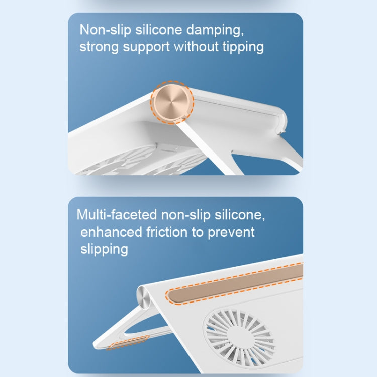 D33 2 Fan Laptop Cooling Bracket Folding Portable Liftable Tablet Bracket