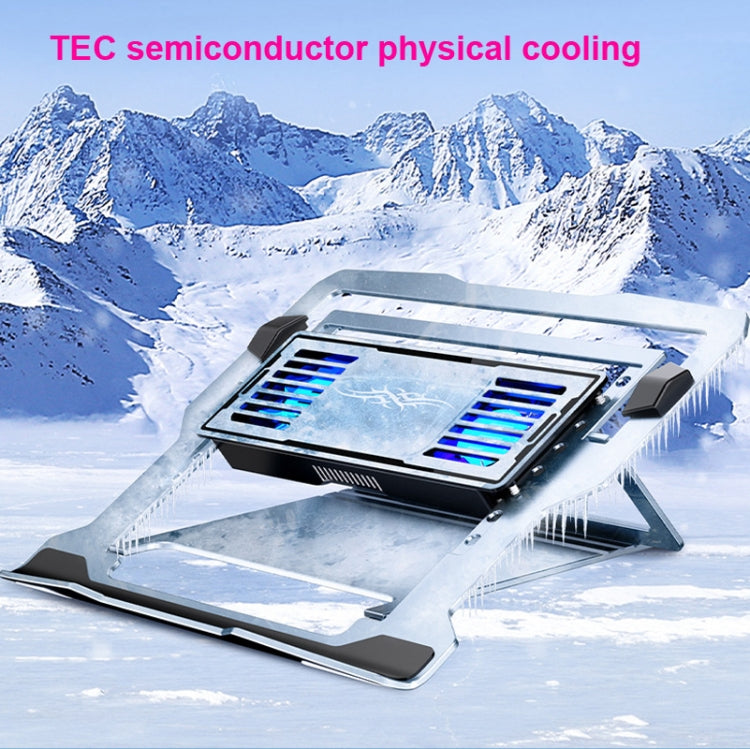 D20 Aluminum Alloy Semiconductor Dual Fan Laptop Cooling Bracket