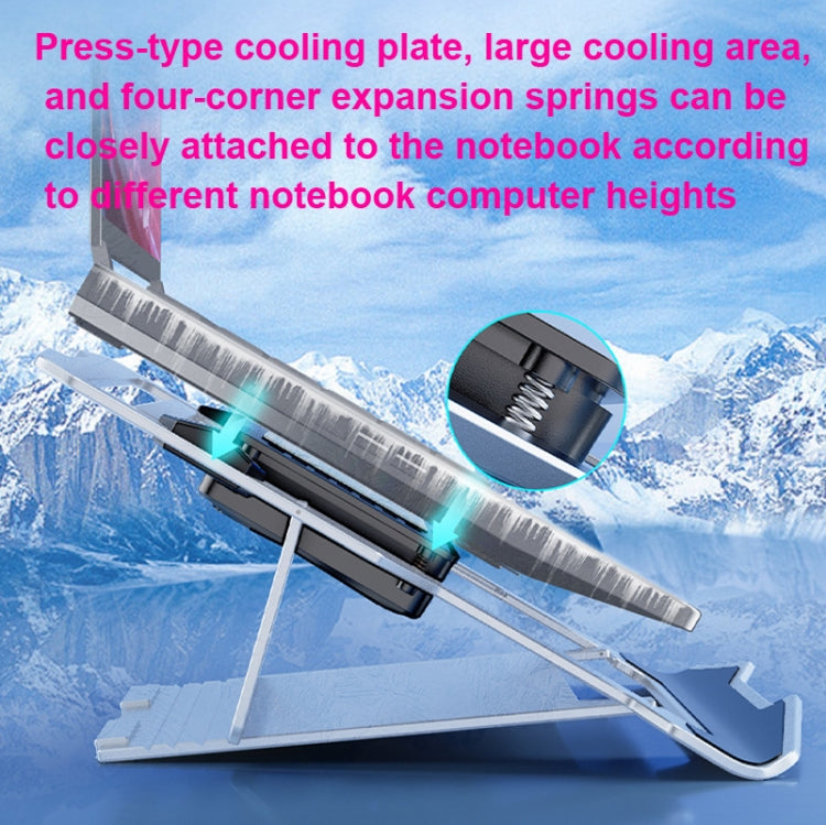 D20 Aluminum Alloy Semiconductor Dual Fan Laptop Cooling Bracket