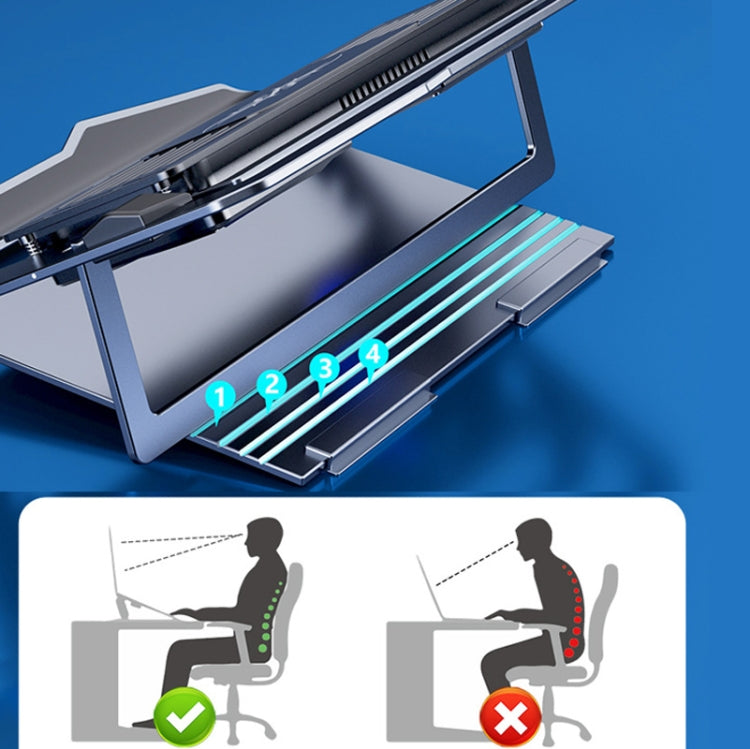 D20 Aluminum Alloy Semiconductor Dual Fan Laptop Cooling Bracket