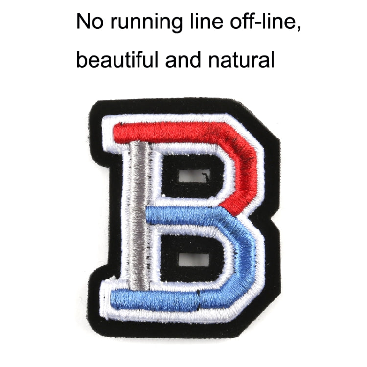 26PCS English Letter Three-dimensional Embroidered Cap Badge Cloth Sticker