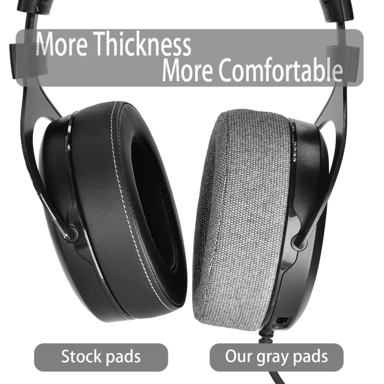 1Pair Earmuffs Earpads for CORSAIR HS50 Pro HS60 Pro HS70 Pro(Grey Linen Thickened)