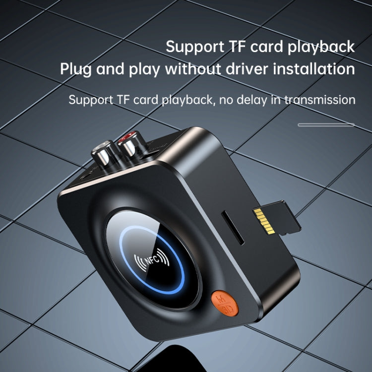 NFC Bluetooth Audio Receiver Adapter Aux Plug And Play Support TF Card Music Playback