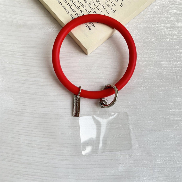 3 PCS Phone Case Silicone Bracelet Keychain Anti-fall Phone Lanyard with Patch