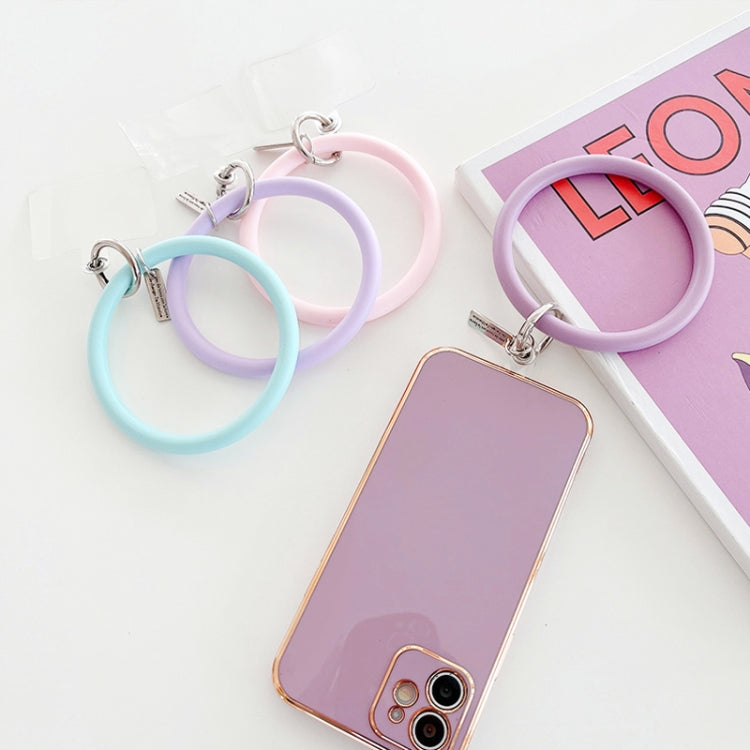 3 PCS Phone Case Silicone Bracelet Keychain Anti-fall Phone Lanyard with Patch