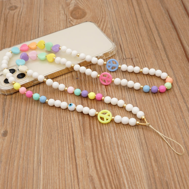 Devil Eye Lucky Phone Strap Long Hand-woven Color Soft Pottery Phone Chain