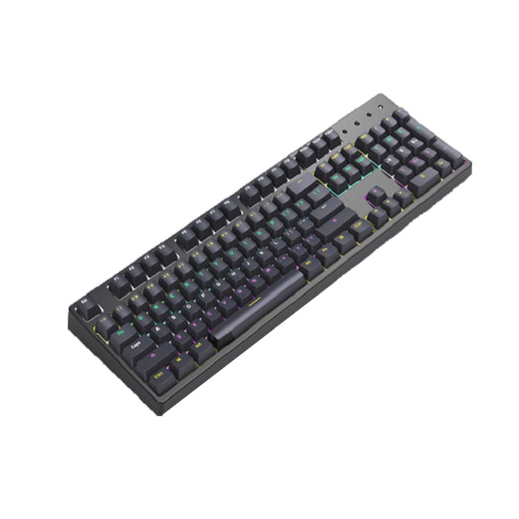 Bluetooth Wired 104-key Two-color Translucent Keycap Mechanical Keyboard(Black)