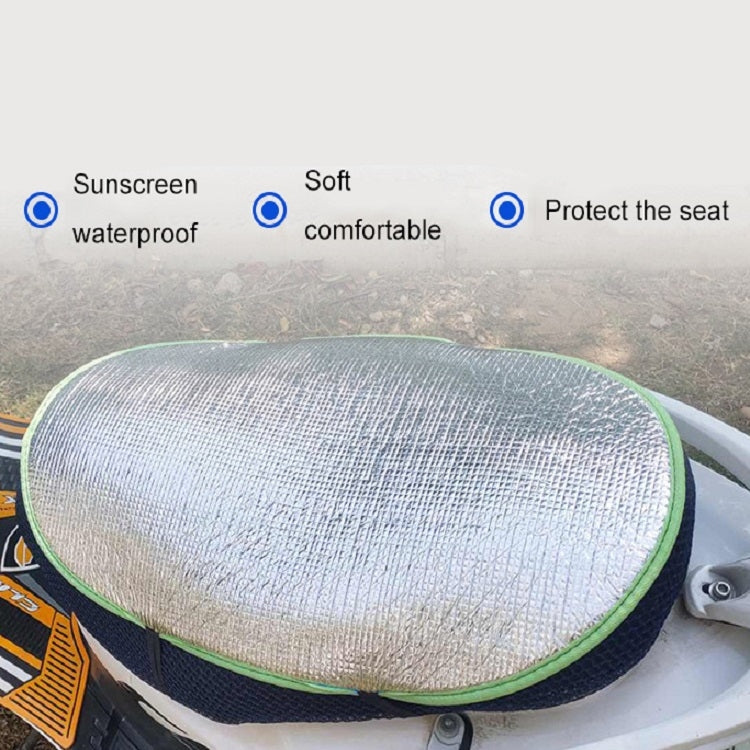 3 PCS Electric Motorcycle Sunscreen Heat Insulation Seat Cover(Silver)