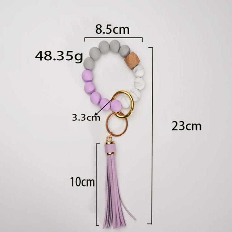 For Airpods Tassel Beaded Bracelet Earphone Case, Color: Pink Bead