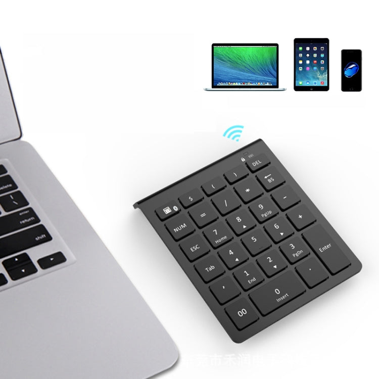 BT302 28 Keys Laptop Mini Wireless Keyboard, Spec: Bluetooth (Black)