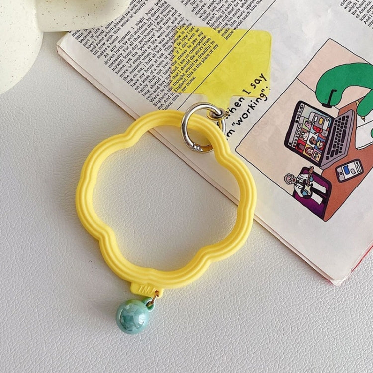 Flower-shaped Wave Phone Case Anti-lost Keychain Silicone Bracelet