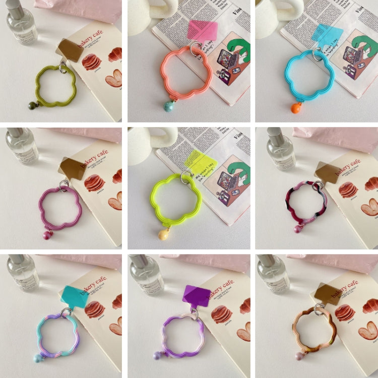 Flower-shaped Wave Phone Case Anti-lost Keychain Silicone Bracelet