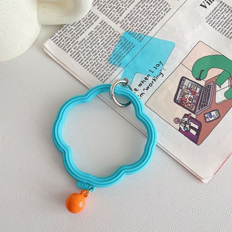 Flower-shaped Wave Phone Case Anti-lost Keychain Silicone Bracelet