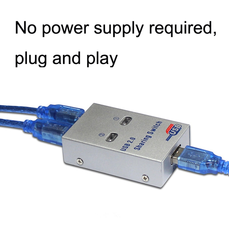 SW68 2 In 1 Switcher USB Automatic Print Sharer, Color: Silver