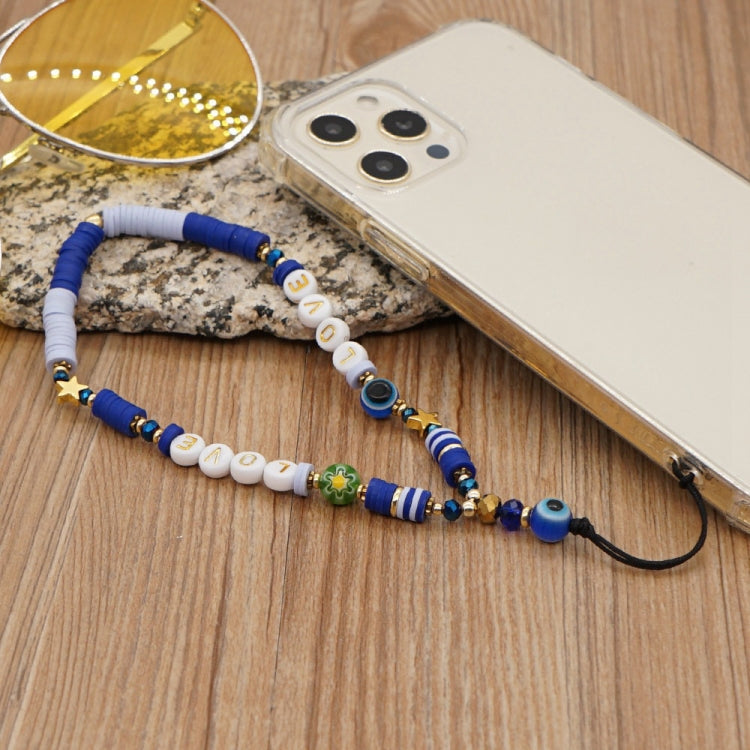 Soft Pottery Short Type Mobile Phone Chain Wrist Lanyard