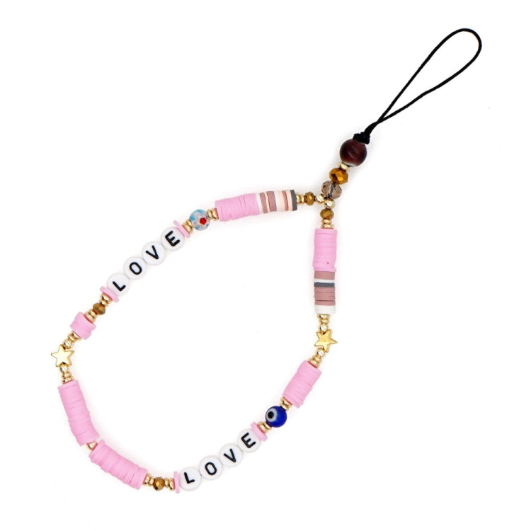 Soft Pottery Short Type Mobile Phone Chain Wrist Lanyard