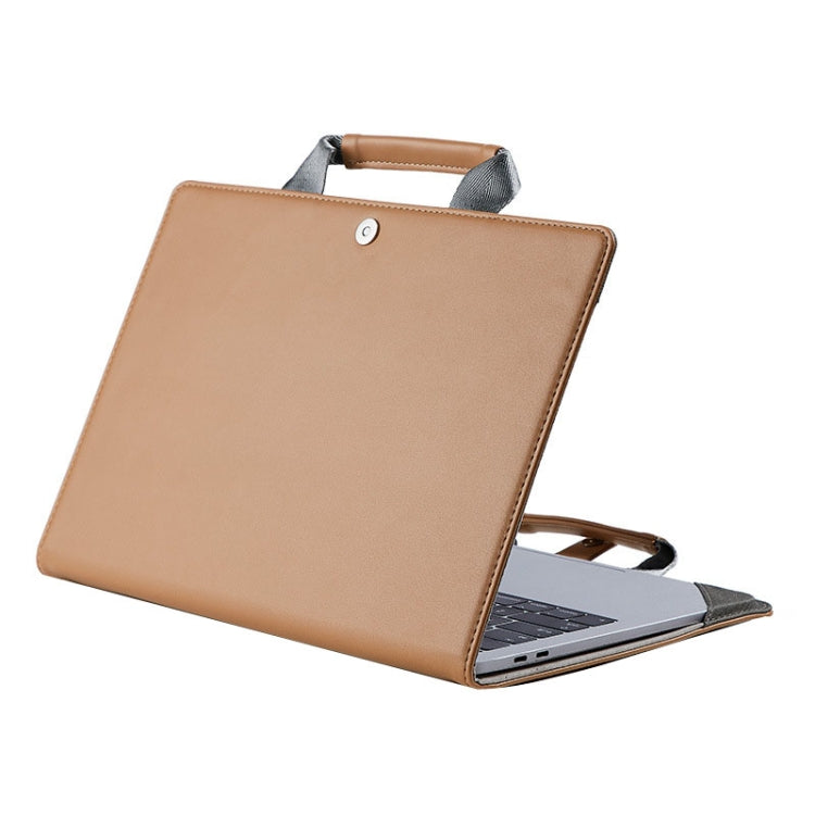 Laptop Bag Protective Case Tote Bag For MacBook Pro 15.4 inch, Color: Khaki