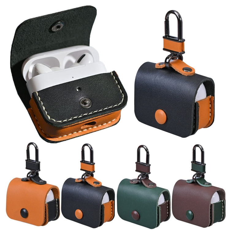 For AirPods Pro Bluetooth Wireless Earphone Shockproof Leather Protective Case