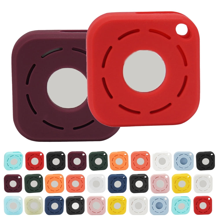 Tracker Anti-Lost Silicone Case For Airtag, Color: Yellow+Lanyard+Key Ring