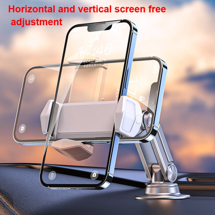 Aluminum Alloy Rotatable Lift Mobile Phone Holder Car Holder,Style: Clip Type Black