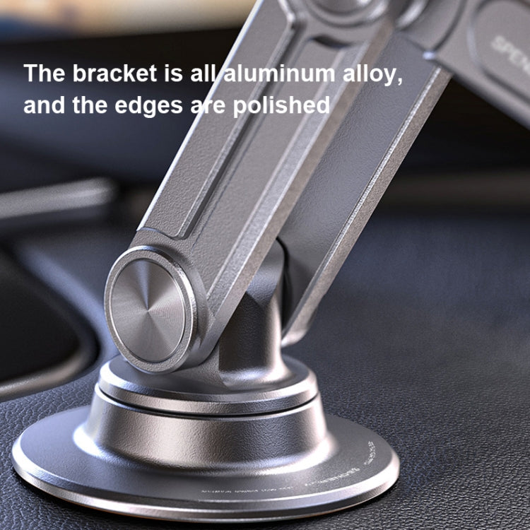 Aluminum Alloy Rotatable Lift Mobile Phone Holder Car Holder,Style: Clip Type Black