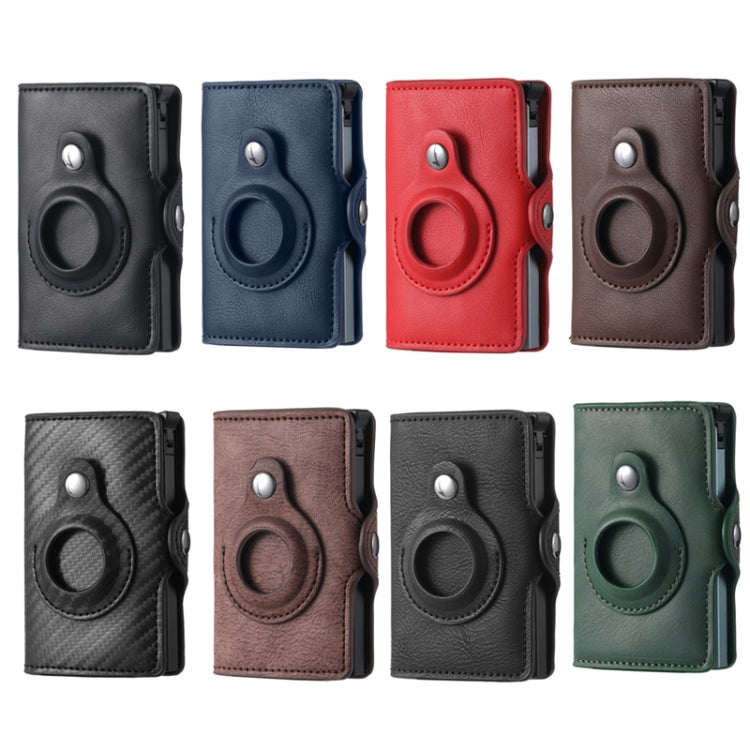 FY2108 Tracker Wallet Metal Card Holder for AirTag, Style: Retro (Coffee)
