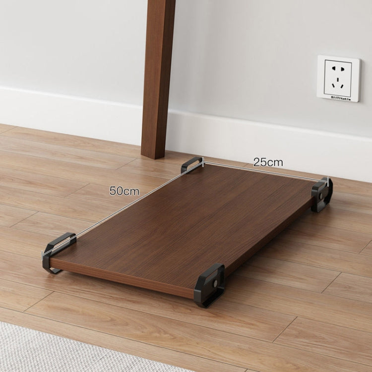 Wooden Removable Height-raising Base For Desktop Computer Host Bracket Walnut 25x50cm