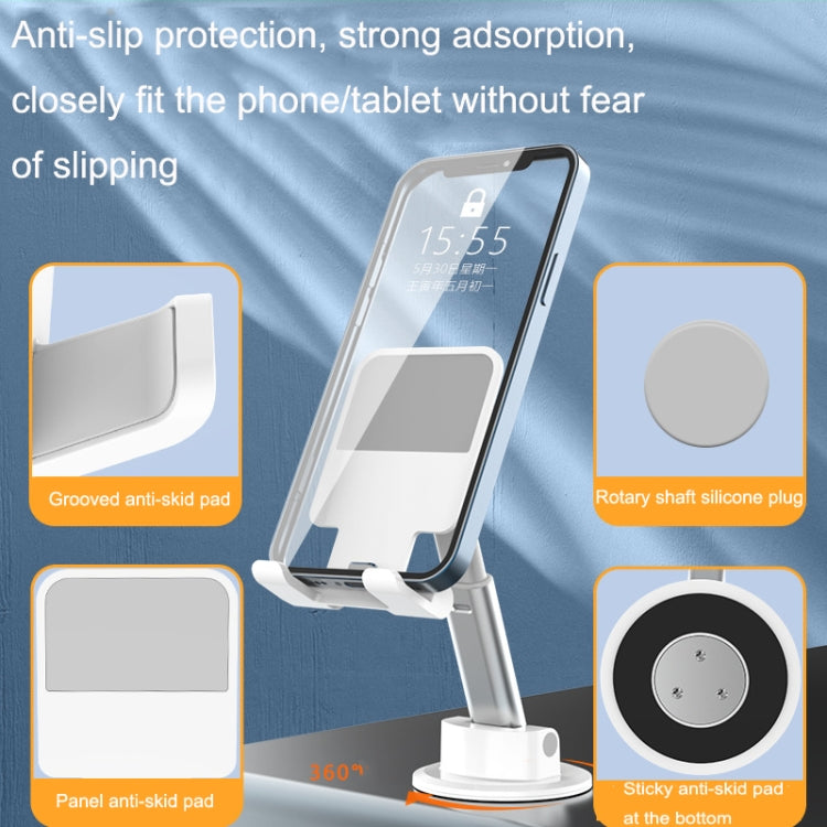 2PCS T12 Wall Bracket Bathroom Kitchen Desktop Live Portable Foldable Paste Phone Bracket(White)