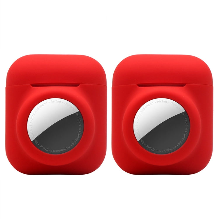 2PCS 2 In 1 Earphone Protective Case Tracker Cover For AirTag / Airpods 2