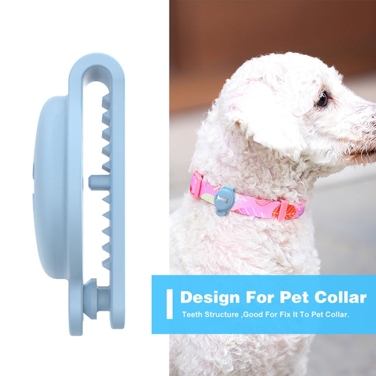 2 PCS JJ10134 Bone Shaped Pet Tracker Silicone Cover with Clip Function For Airtag