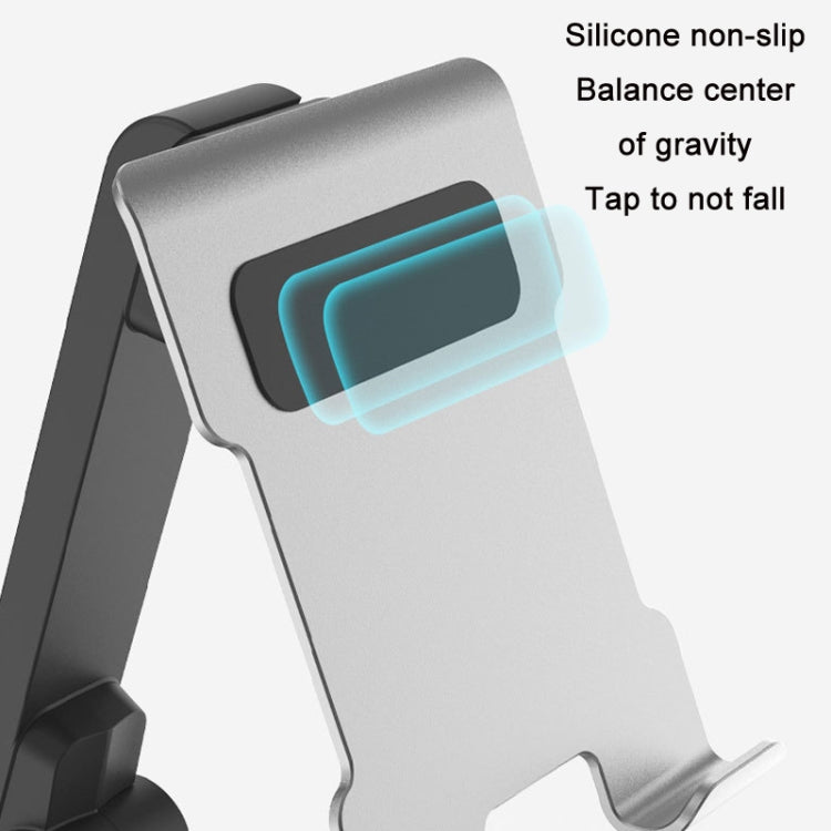 Portable Mobile Phone Tablet Desktop Stand, Color: Square Swivel Silver