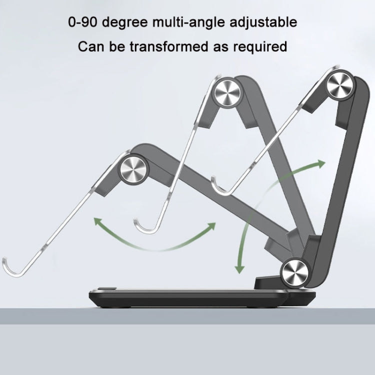 Portable Mobile Phone Tablet Desktop Stand, Color: Square Swivel Silver