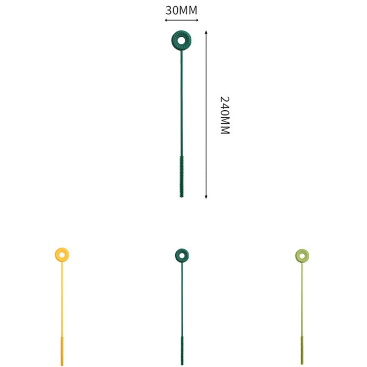 2PCS Round Silicone Straw Brush Baby Cup Brush Milk Bottle Clean Brush